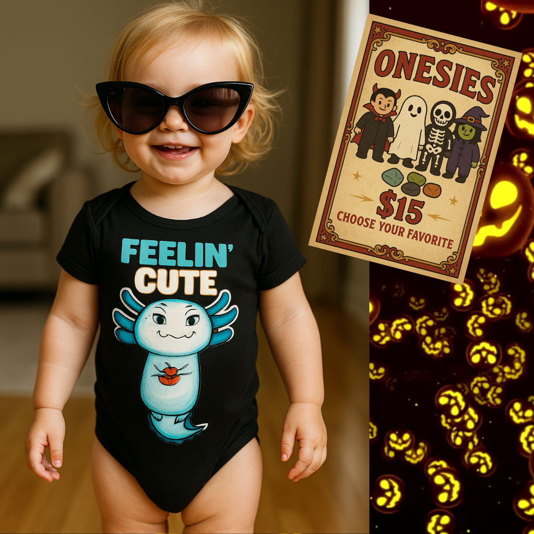 Feelin' Cute Axolotl - Baby Onesie